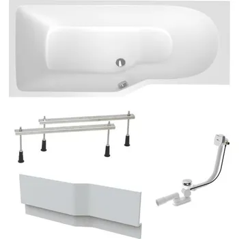 Asymetrická vana Laguna Beáta Plus 160x80 cm akrylát levá SIKOBE1600LAPNP