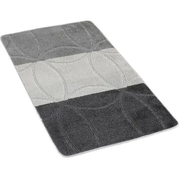 Kvalitex Koupelnová předložka 60 x 100 cm, šedá/geometrie