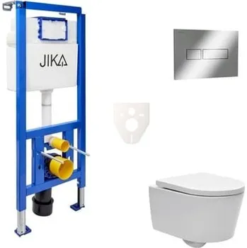 Klozet Cenově zvýhodněný závěsný WC set Jika do lehkých stěn / předstěnová montáž + WC SAT Brevis SIKOJSW2