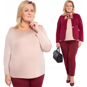 Dámská halenka Hladká béžová halenka velikost 64