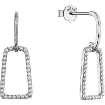 Náušnice Stříbrné visací náušnice obdélníky 11811.1