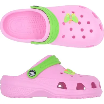 Chlapecké polobotky Rock Spring dětské boty DĚTSKÉ CLOGS PINK/BUTTERFLY 32-33
