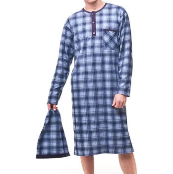 Pánské pyžamo Košile Cornette 110 dl/r M-2XL Barva: světle modrá-žlutá, Velikost: XXL
