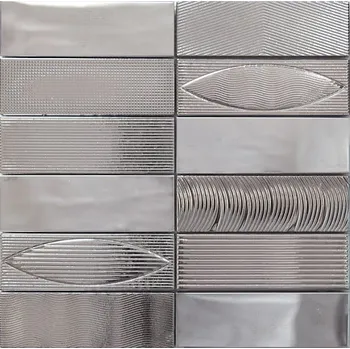 Skleněná mozaika Mosavit Geo inox 30x30 cm lesk GEOIN