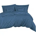 Povlečení bavlněné 180x200 bambus pruhy chrpa 7 Ks