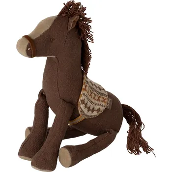 plyšák Maileg Textilní hračka Pony Dark Brown Small