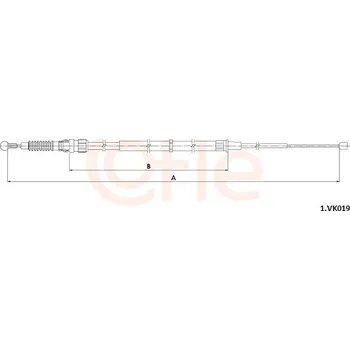 Lanko parkovací brzdy Tažné lanko, parkovací brzda COFLE 92.1.VK019