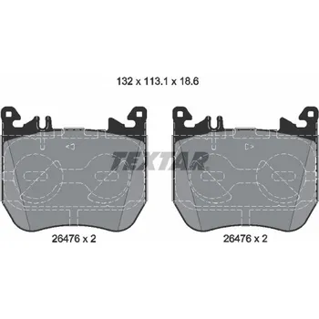 Brzdová destička Sada brzdových destiček, kotoučová brzda TEXTAR 2647601