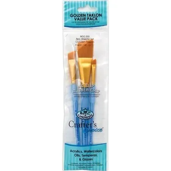 Umělecký štětec Royal Langnickel Sada štětců GOLD TAKLON, 3ks (ploché seříznuté č.1/4,1/2,1)