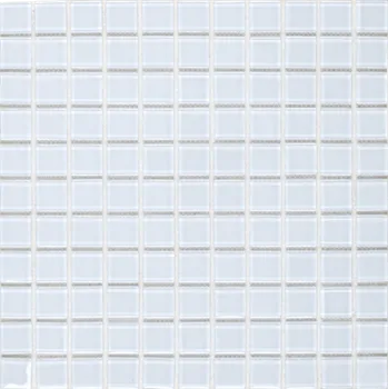 Obklad Skleněná mozaika Premium Mosaic bílá 30x30 cm lesk MOS25WH
