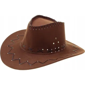 Klobouk Kovbojský klobouk velurový hnědý unisex