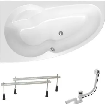 Asymetrická vana Laguna Luiza 150x95 cm akrylát levá SIKOLU1500LAN