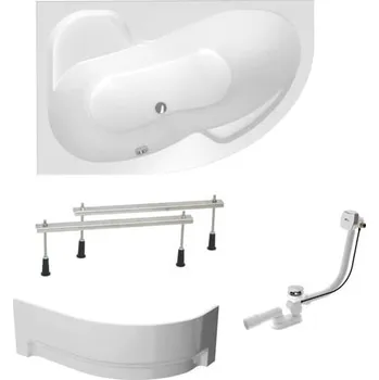 Asymetrická vana Laguna Fortuna Plus 170x100 cm akrylát levá SIKOFO1700LAPNP