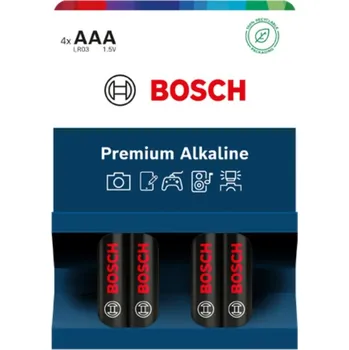 BOSCH Premium Alkaline LR03PA4B-00 Baterie AAA, 4 ks