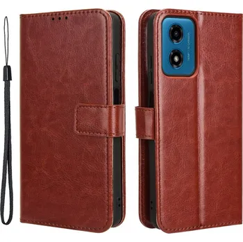 Pouzdro na mobilní telefon Flipové pouzdro Erbord pro Motorola Moto G04, Moto G24 Power, hnědé