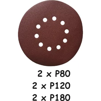 Karosérie Asist Sada brusných papírů - 2xP80, 2xP120, 2xP180 pro AE3S88
