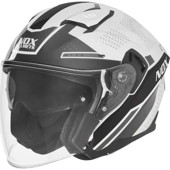 Helma na motorku přilba N130 EKTO, NOX (bílá, černá, vel. S)