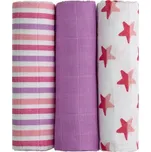 T-TOMI Bio bambusové pleny růžové hvězdičky