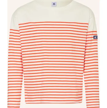 Pánské tričko Petit Bateau Dlouhé Rukávy, bílá / červená