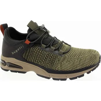 Pánské tenisky BUGATTI Pánské zelené textilní tenisky 322-AOX60-6969-7111-847 Velikost 43