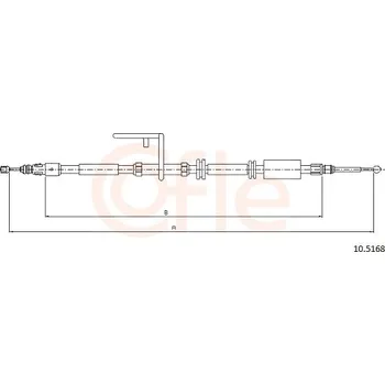 Lanko parkovací brzdy Tažné lanko, parkovací brzda COFLE 10.5168