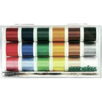 Galanterie Vyšívací nitě Madeira Rayon box (18x200m)