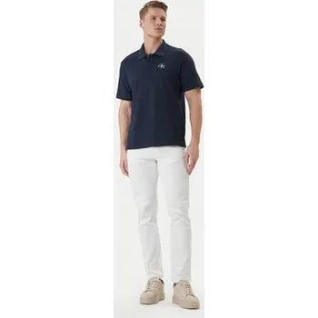 Pánské tričko Calvin Klein Jeans Polokošile Easy Monologo LV04RF209G Tmavomodrá Regular Fit 2XL