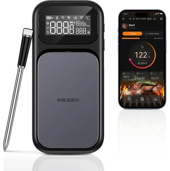 Kuchyňský teploměr Inkbird bezdrátový teploměr na maso 1 sonda Wifi-Bluetooth 100m INT-31-BW Multisensor (Inkbird INT-31-BW chytrý bezdrátový teploměr do trouby, grilu, udírny)