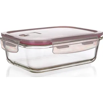 Dóza na potraviny Dóza skleněná LORA s víčkem, bordó 550 ml