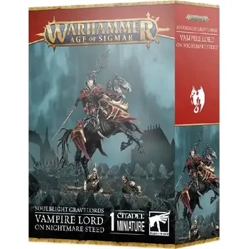 Příslušenství k deskovým hrám Warhammer AoS - Soulblight Gravelords: Vampire Lord on Nightmare Steed (English; NM)