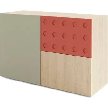 Komoda SL9 L/P komoda Salsa, dub piškotový-eukalyptus-salsa, 110 x 72 x 40 cm