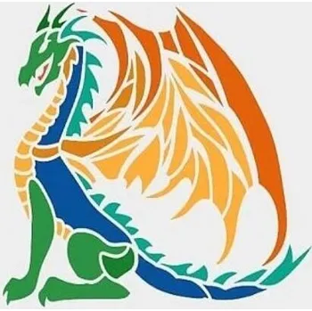 Šablona plastová 29 x 21 cm - drak 5