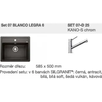 SET 07-D 26 Legra 6 antracit + KANO-S chrom