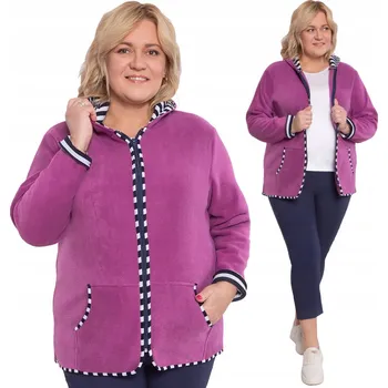 Dámská mikina Fialová fleecová mikina 48