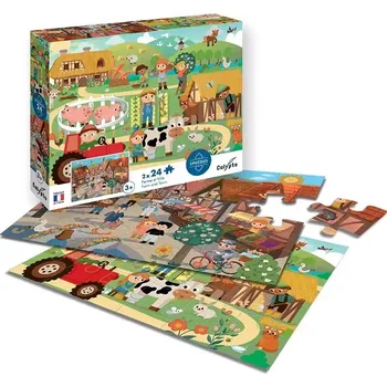 Dětské zboží Sentosphere Puzzle - Na farmě a ve městě