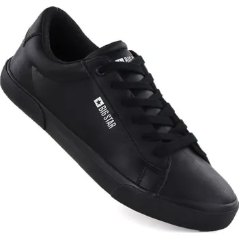 Pánská obuv Pánské nízké tenisky z eko kůže černé Big Star TT174002 45