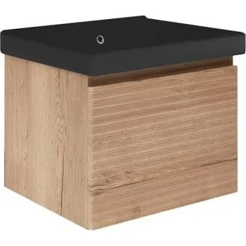 Koupelnový nábytek Koupelnová skříňka s umyvadlem Naturel Savona 58x43x45 cm dub mat SAVONA60DHU1B