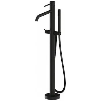 Vodovodní baterie Vanová baterie Paffoni Light se sprchovým setem černá LIG032NO