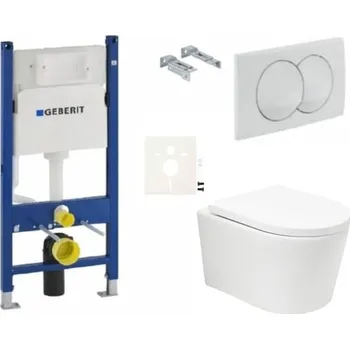 Klozet SAT Závěsný wc set bílá