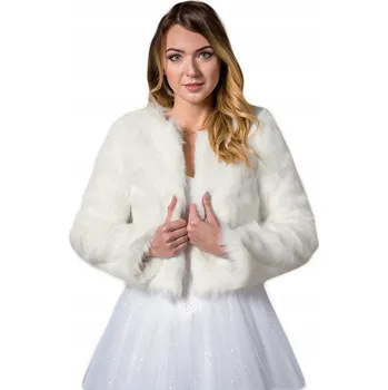 Bolerko Svatební bolerko s imitací liščí Kožíšek , ecru barva, velikost 50