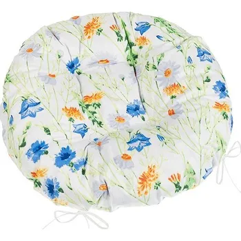 Podsedák Sedák Adéla prošívaný kulatý Modrá,Žlutá,Bílá - průměr 40 cm