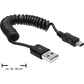 Mobilní telefon Delock USB kabel USB 2.0 USB-A zástrčka, USB Mini-B zástrčka 0.60 m černá 83164