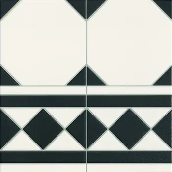 Dlažba Dlažba Realonda Octagon black 33x33 cm mat OCTAGONLBK