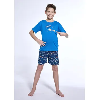 Chlapecké pyžamo Pyžamo Cornette 790/120 Fishing KR/R chlapecké Barva: světle modrá, Velikost: 146-152