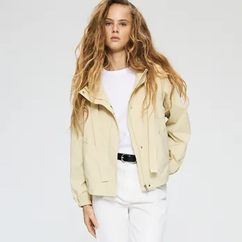 Reserved - Bunda s&nbsp;kapucí - světle žlutá - 485IA-10X - 485IA-10X-XS