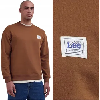 Dámské spodní prádlo Lee WORKWEAR SWS volný Burlwood hnědá bavlněná mikina M