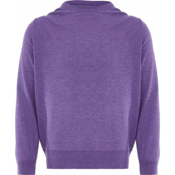 Dámský svetr Dámský svetr blonda - fialový, M/L