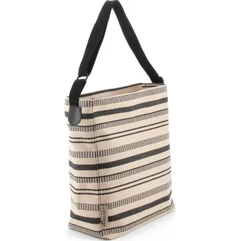 Nákupní taška Rolser Eco Bag nákupní taška, béžová pruhovaná