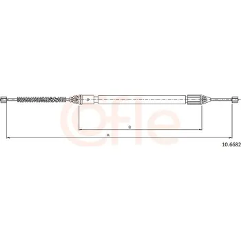 Lanko parkovací brzdy Tažné lanko, parkovací brzda COFLE 92.10.6682