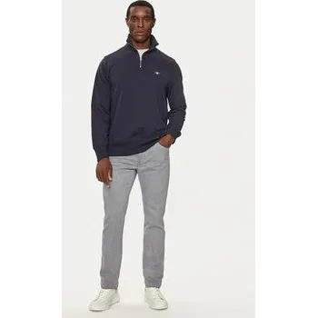 Pánské oblečení Gant Mikina Reg Shield Half Zip Sweat 2008005 Tmavomodrá Regular Fit XXL